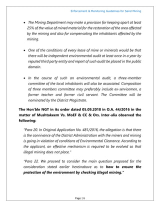 Mining Administration.pdf Sand miningmanagementguidelines2020 | PDF