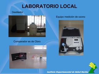 LABORATORIO LOCAL Destilador Comparador es de Cloro Equipo medición de ozono 