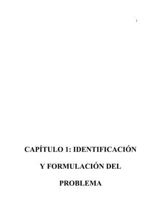 1
CAPÍTULO 1: IDENTIFICACIÓN
Y FORMULACIÓN DEL
PROBLEMA
 