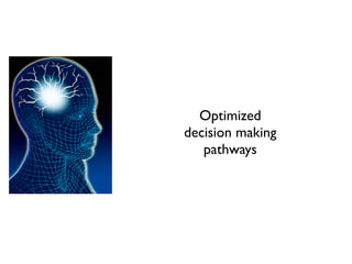 Optimized
decision making
   pathways
 