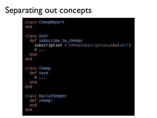 Separating out concepts
 