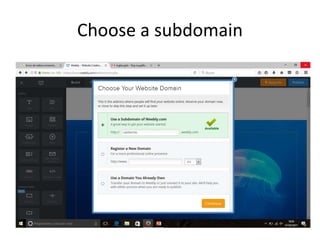 Choose a subdomain
 