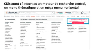 La	Redoute	:	méga	menu	horizontal	noir,	épuré	et	aéré
Offres	du	moment,	Catégories,	Marques	et	un	visuel
 