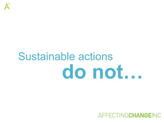 Sustainable actions
        do not…
 