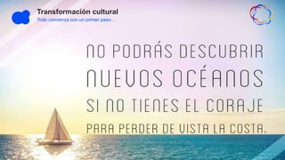 Transformación cultural
Todo comienza con un primer paso…
 