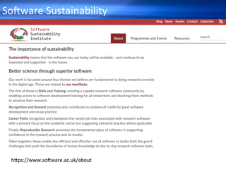 So+ware	Sustainability	
h_ps://www.so+ware.ac.uk/about	
 