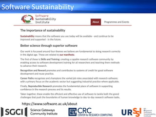 Software Sustainability
https://www.software.ac.uk/about
 