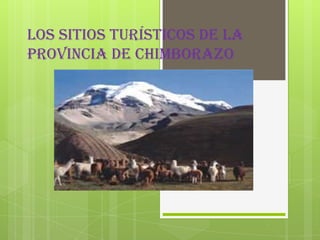 Los sitios turísticos de la
provincia de Chimborazo
 