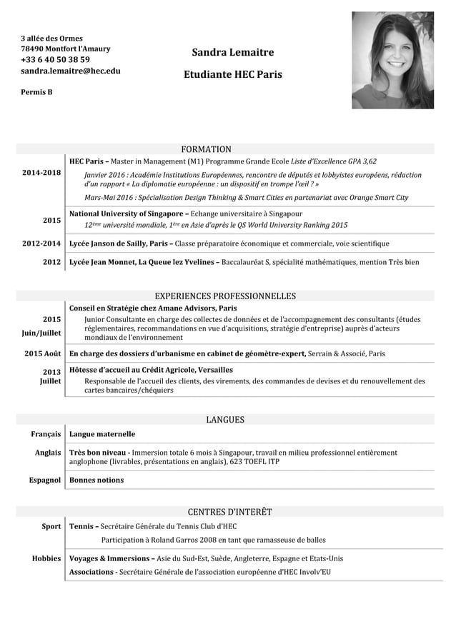 CV Sandra Lemaitre | PDF