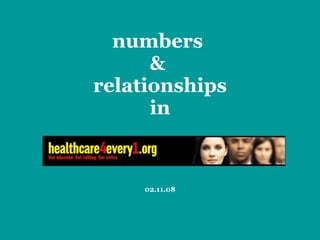 numbers  &  relationships in 02.11.08 
