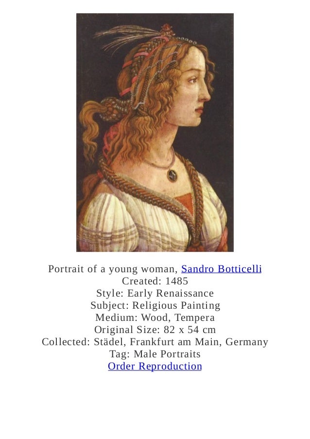 Sandro Botticelli Paintings For Reproduction Www Paintingz Com