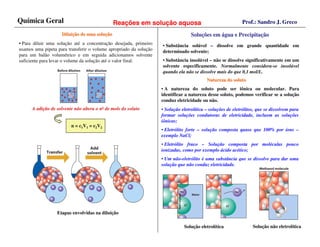 Química Geral                                 Reações em solução aquosa                                     Prof.: Sandro ...