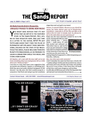 The Sands Report July 9,2009