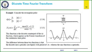 Discrete Time Fourier Transform
104
SUB:ES UNIT:2
 