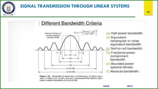 SIGNAL TRANSMISSION THROUGH LINEAR SYSTEMS
126
SUB:ES UNIT:2
 