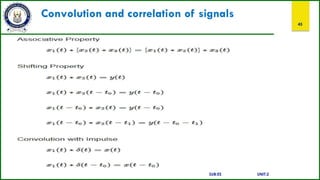 Convolution and correlation of signals
45
SUB:ES UNIT:2
 