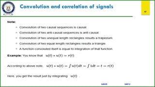 Convolution and correlation of signals
47
SUB:ES UNIT:2
 