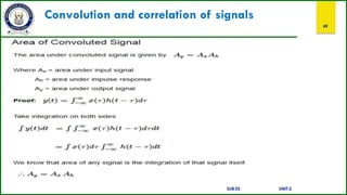 Convolution and correlation of signals
49
SUB:ES UNIT:2
 