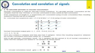 Convolution and correlation of signals
52
SUB:ES UNIT:2
 