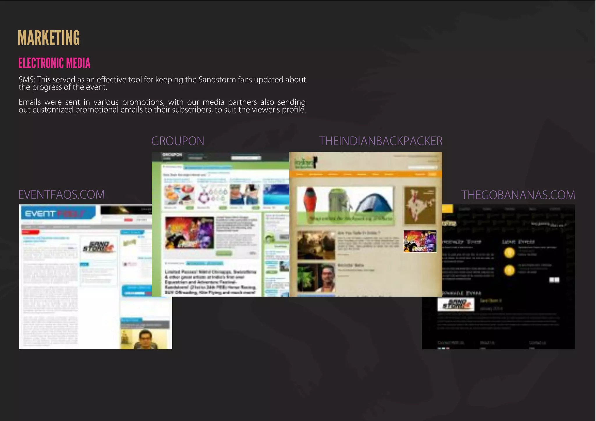 SANDSTORM POST EVENT REPORT