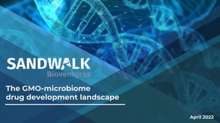 The GMO-microbiome
drug development landscape
April 2022
 