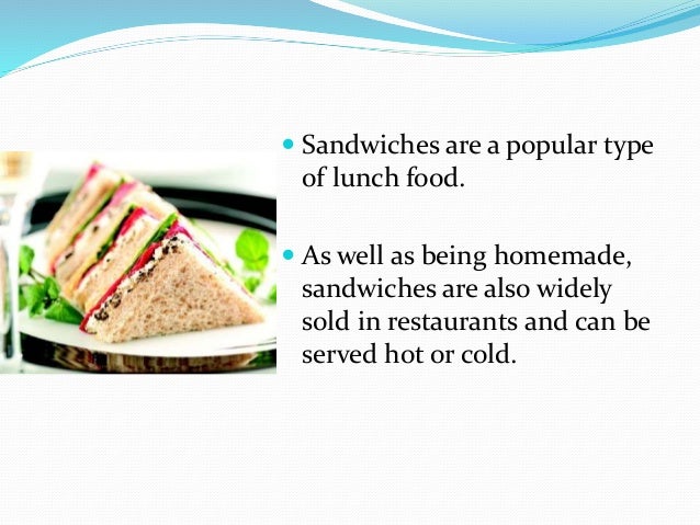 types of sandwiches