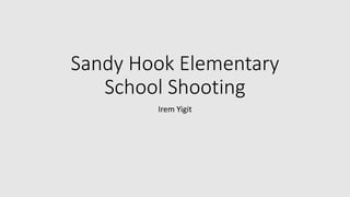 Sandy Hook Elementary 
School Shooting 
Irem Yigit 
 