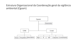 Estrutura Organizacional da Coordenação geral da vigilância
ambiental (Cgvam)
 
