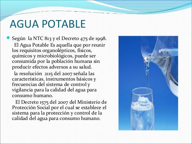 Decreto 475 de 1998 agua potable