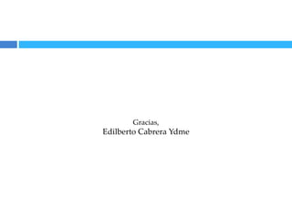 Gracias,
Edilberto Cabrera Ydme
 