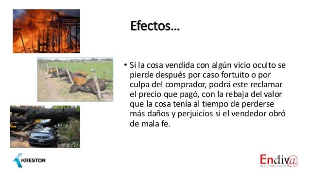 Saneamiento por vicios ocultos ejemplos Saneamiento por vicios ocultos ejemplos