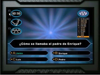 ¿Cómo se llamaba el padre de Enrique? Jaime Enrique Luis Pedro Jaime 