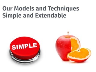 Our Models and Techniques
Simple and Extendable
 