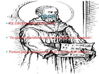 obras
 "EL LIBERALISMO ES PECADO"



 "De cómo el liberalismo político colombiano no es pecado".



 Primera página de una pastoral de Fray Ezequiel Moreno.
 