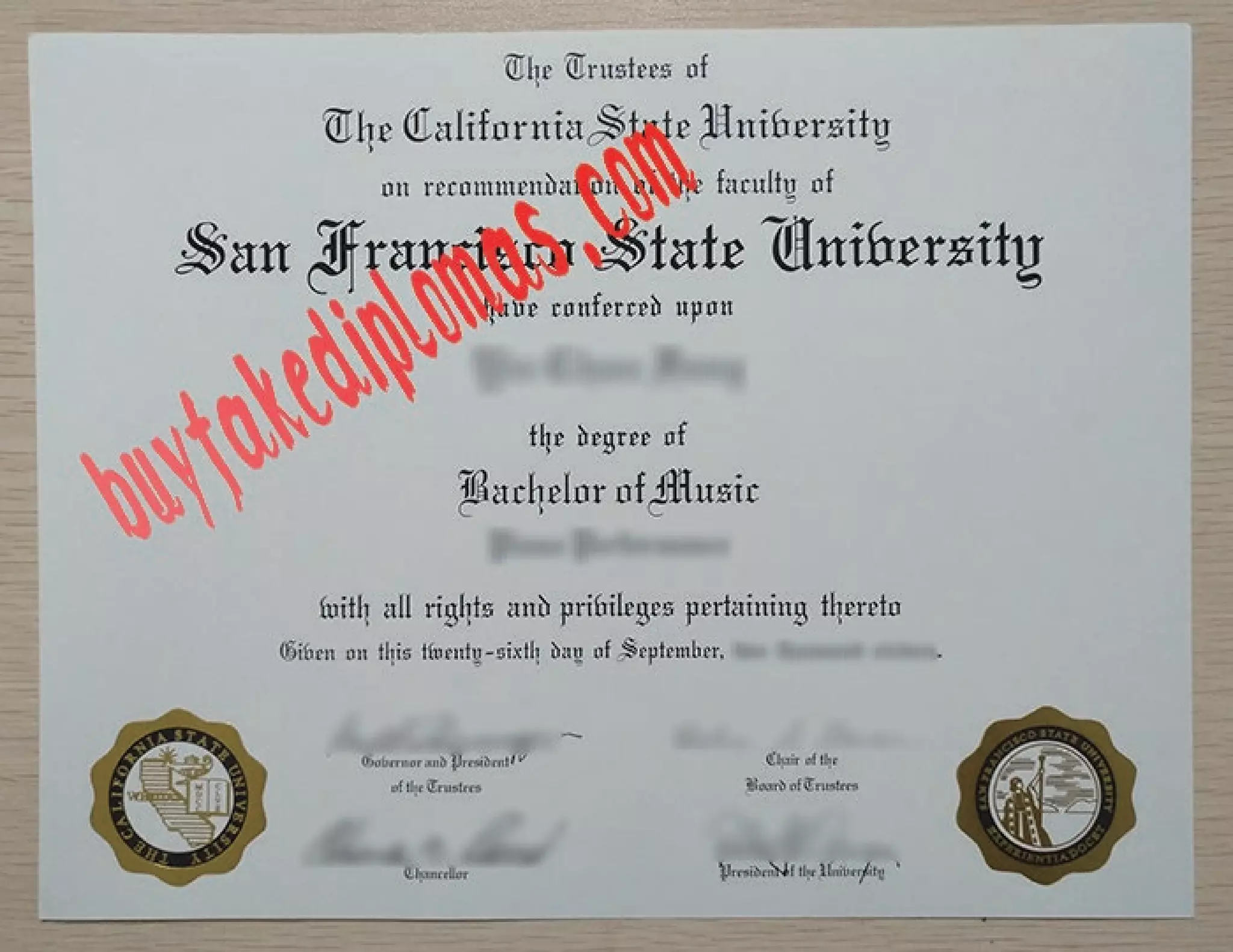 San Francisco State University Degree PPT
