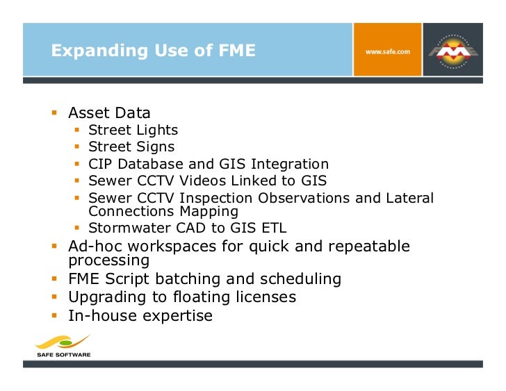Using Fme To Support Asset Management
