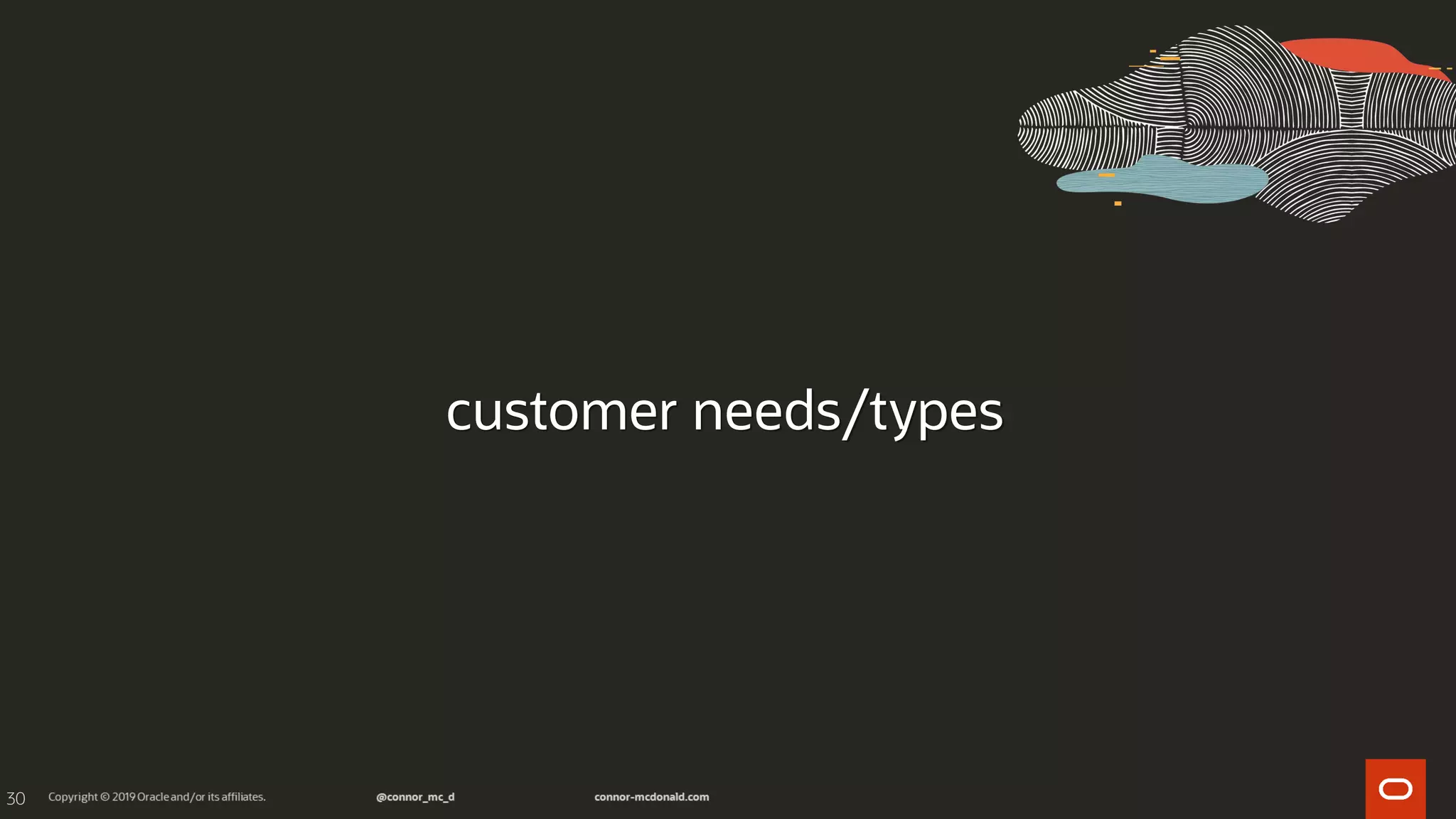 30
customer needs/types
 