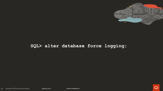 101
SQL> alter database force logging;
 