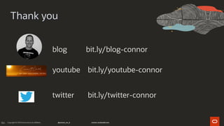 186
Thank you
youtube bit.ly/youtube-connor
blog bit.ly/blog-connor
twitter bit.ly/twitter-connor
 