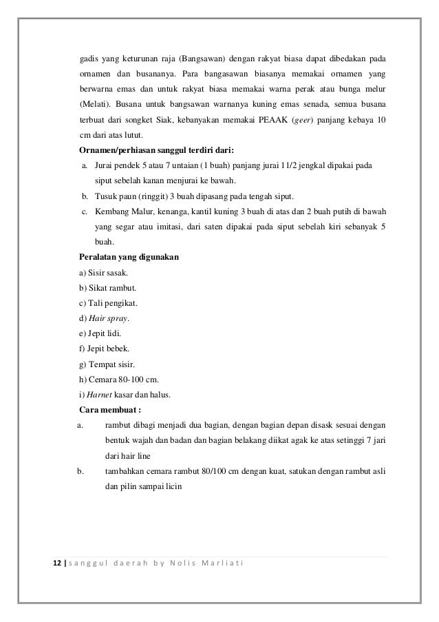 Sanggul Tradisional