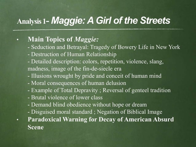 Maggie A Girl Of The Streets Analysis
