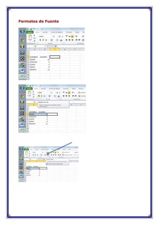 Formatos de Fuente

 