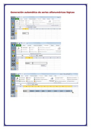 Generación automática de series alfanuméricas lógicas

 