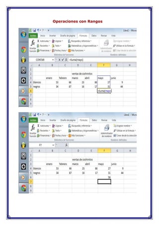 Operaciones con Rangos

 
