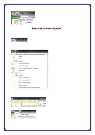 Barra de Acceso Rápido

 