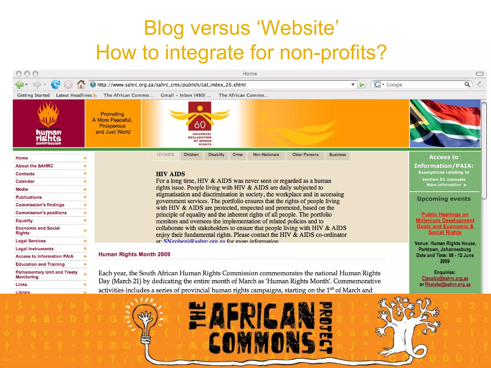 Blog versus ‘Website’ How to integrate for non-profits? 