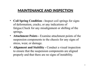types of air suspension and coil spring siuspension system ppt | PPTX