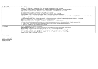 Media and Information Literacy Daily Lesson Log | PDF