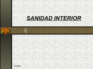 SANIDAD INTERIOR 