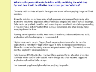 Saniguard Tools Saniguard 7500.Silane Quat Antimicrobial.FAQ